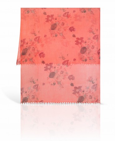 Палантин Женский W-BRUSH.FLOWER/CORAL